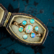 Antique Victorian Opal Cluster Ring 1ct Total