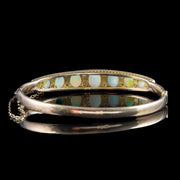 Antique Victorian Opal Diamond Bangle 18ct Gold