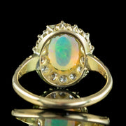 Antique Victorian Opal Diamond Cluster Ring 1.6ct Opal