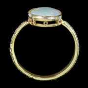 Antique Victorian Opal Solitaire Ring 5ct Natural Opal