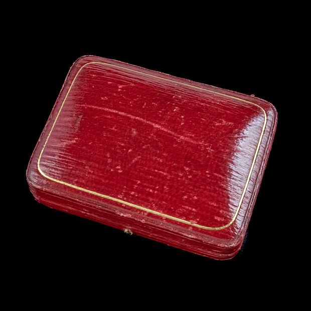 Antique Victorian Pearl Crescent Moon Brooch 18ct Gold With Box