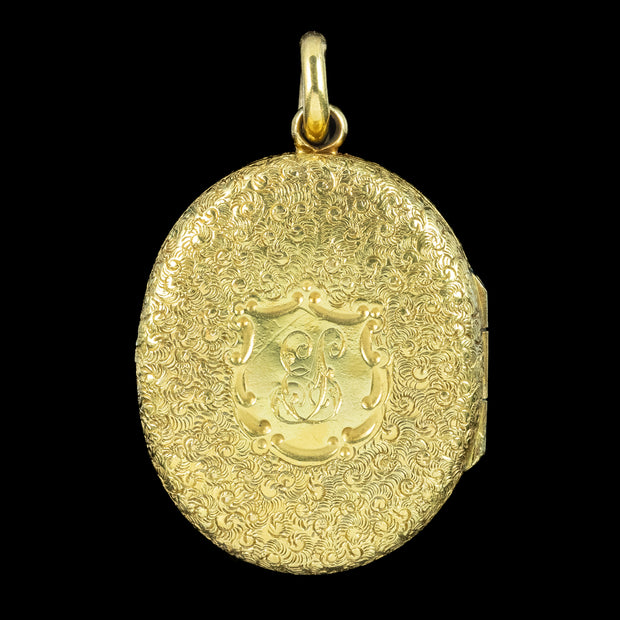 Antique Victorian Pearl Star Locket 15ct Gold