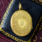 Antique Victorian Pearl Star Locket 15ct Gold