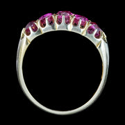 Antique Victorian Pink Sapphire Five Stone Ring 1.7ct Total With Cert