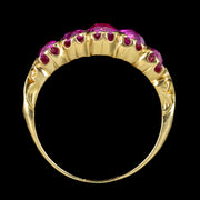 Antique Victorian Pink Sapphire Five Stone Ring 1.75ct Total