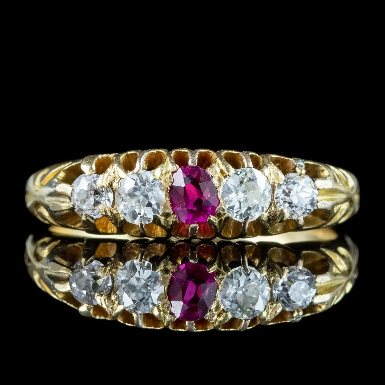 Victorian Ruby Diamond Ring | – Laurelle Antique Jewellery