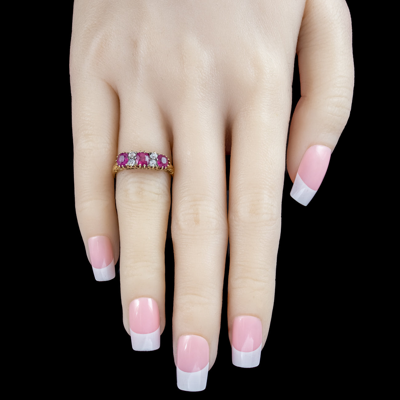 Antique Victorian Ruby Diamond Ring 1.4ct Ruby – Laurelle Antique Jewellery