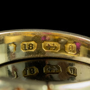 Antique Victorian Ruby Diamond Trilogy Ring Dated 1875