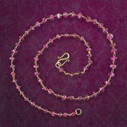 Antique Victorian Ruby Bead Necklace 18ct Gold 