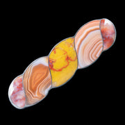 Antique Victorian Scottish Agate Brooch Silver 