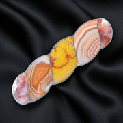 Antique Victorian Scottish Agate Brooch Silver 