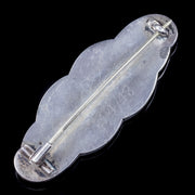 Antique Victorian Scottish Agate Brooch Silver