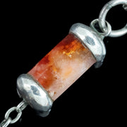 Antique Victorian Scottish Agate Chain Silver 