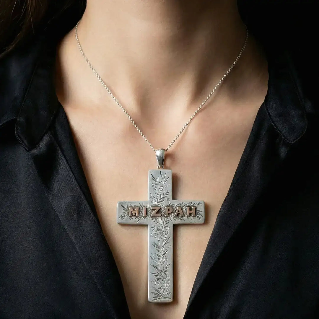 Antique Victorian Mizpah Cross Pendant – Laurelle Antique Jewellery