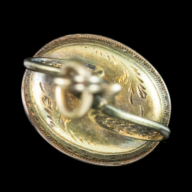 Antique Victorian Tennis Fob Pendant 15ct Gold Bloodstone Seal