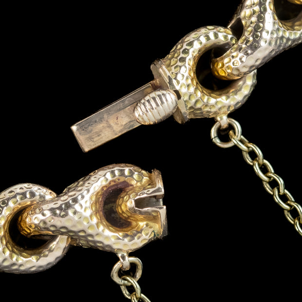 Antique Victorian Tulip Link Bracelet 15ct Gold