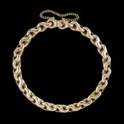 Antique Victorian Tulip Link Bracelet 15ct Gold