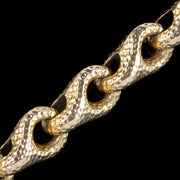 Antique Victorian Tulip Link Bracelet 15ct Gold