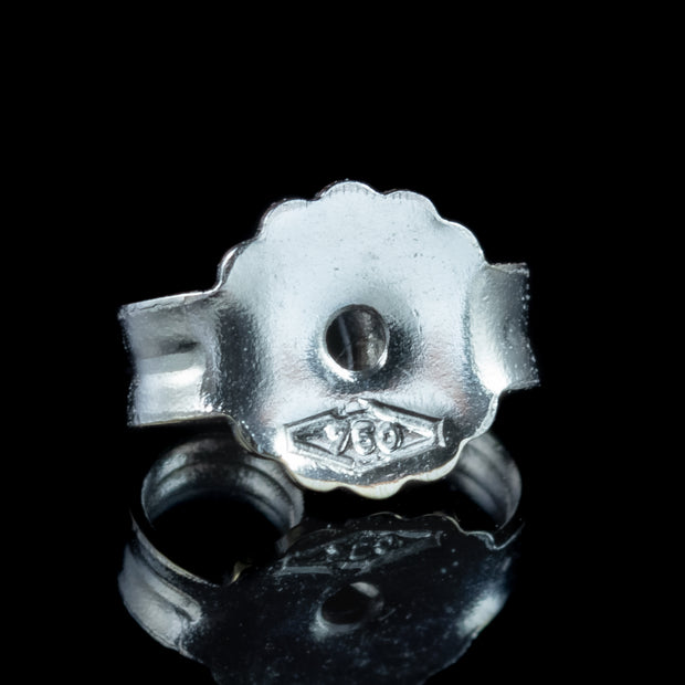 Art Deco Aquamarine Diamond Drop Earrings 18ct Gold 6.5ct Aquas