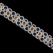 Art Deco Blue Zircon White Sapphire Bracelet