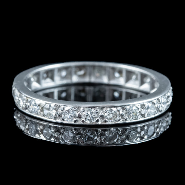 Art Deco Diamond Eternity Band Ring 1ct Total