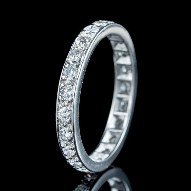 Art Deco Diamond Eternity Band Ring 1ct Total