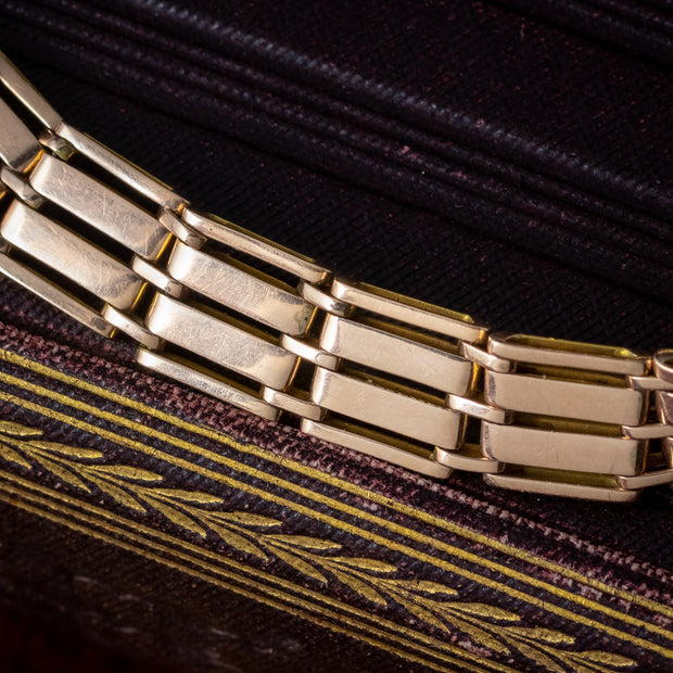 Art Deco Gate Bracelet 9ct Gold 
