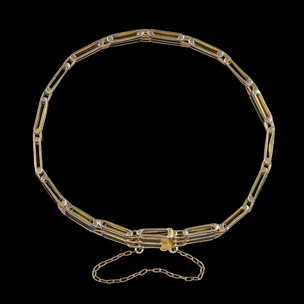 Art Deco Gate Bracelet 9ct Gold 