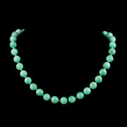 Art Deco Jade Bead Princess Necklace