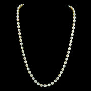 Art Deco Pearl Necklace Sterling Silver Clasp