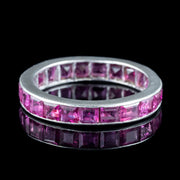 Art Deco Ruby Full Eternity Ring Platinum 3.1ct Total