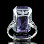 Art Deco Style Amethyst Cocktail Ring 22ct Amethyst 
