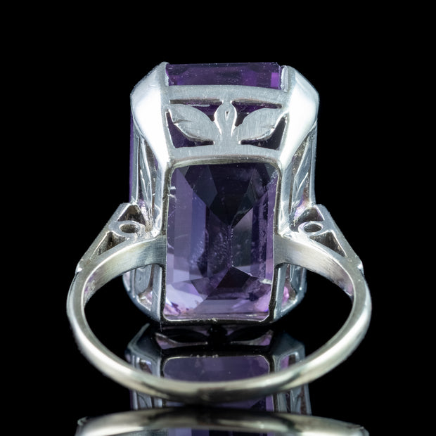 Art Deco Style Amethyst Cocktail Ring 22ct Amethyst 