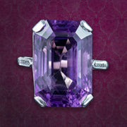 Art Deco Style Amethyst Cocktail Ring 22ct Amethyst 