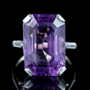 Art Deco Style Amethyst Cocktail Ring 22ct Amethyst 