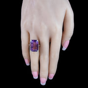 Art Deco Style Amethyst Cocktail Ring 22ct Amethyst 