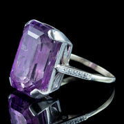 Art Deco Style Amethyst Cocktail Ring 22ct Amethyst 