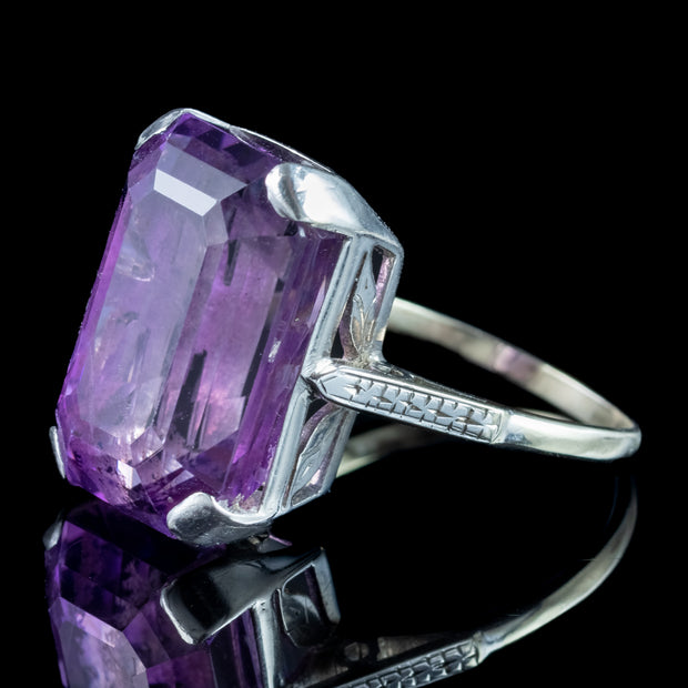 Art Deco Style Amethyst Cocktail Ring 22ct Amethyst 