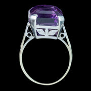Art Deco Style Amethyst Cocktail Ring 22ct Amethyst 