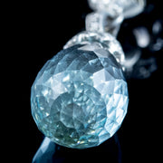 Art Deco Style Aquamarine Diamond Drop Earrings 18Ct Gold 25ct of Aqua