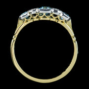 Art Deco Style Aquamarine Diamond Ring 0.85ct Aqua