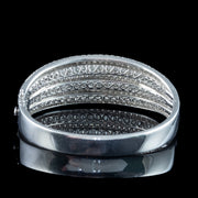 Art Deco Style Diamond Bangle 18ct Gold 9.58ct Total