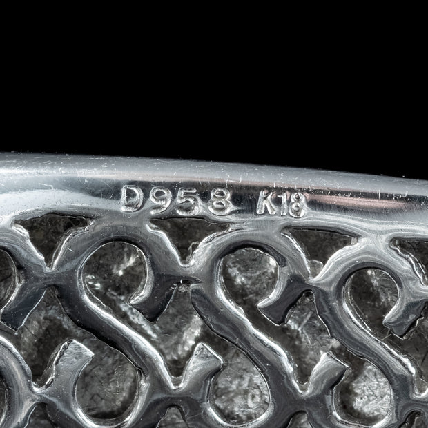 Art Deco Style Diamond Bangle 18ct Gold 9.58ct Total