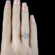 Art Deco Style Diamond Cluster Ring 1.1ct Diamond