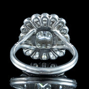 Art Deco Style Diamond Cluster Ring 2.42ct Total