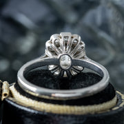Art Deco Style Diamond Cluster Ring 1.1ct Diamond