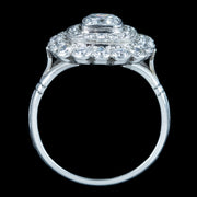 Art Deco Style Diamond Cluster Ring 2.42ct Total