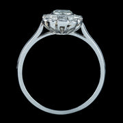 Art Deco Style Diamond Cluster Ring 1.1ct Diamond