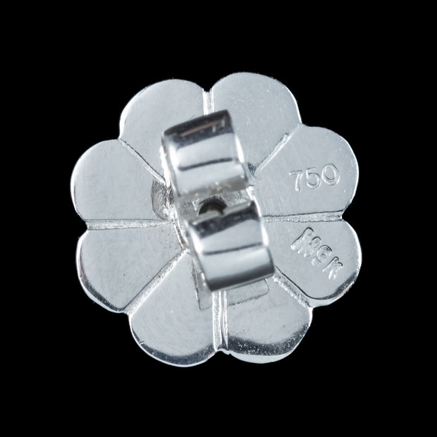 Art Deco Style Diamond Cluster Stud Earrings 18ct Gold 2.25ct Total