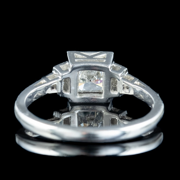 Art Deco Style Diamond Ring 0.85ct Diamond